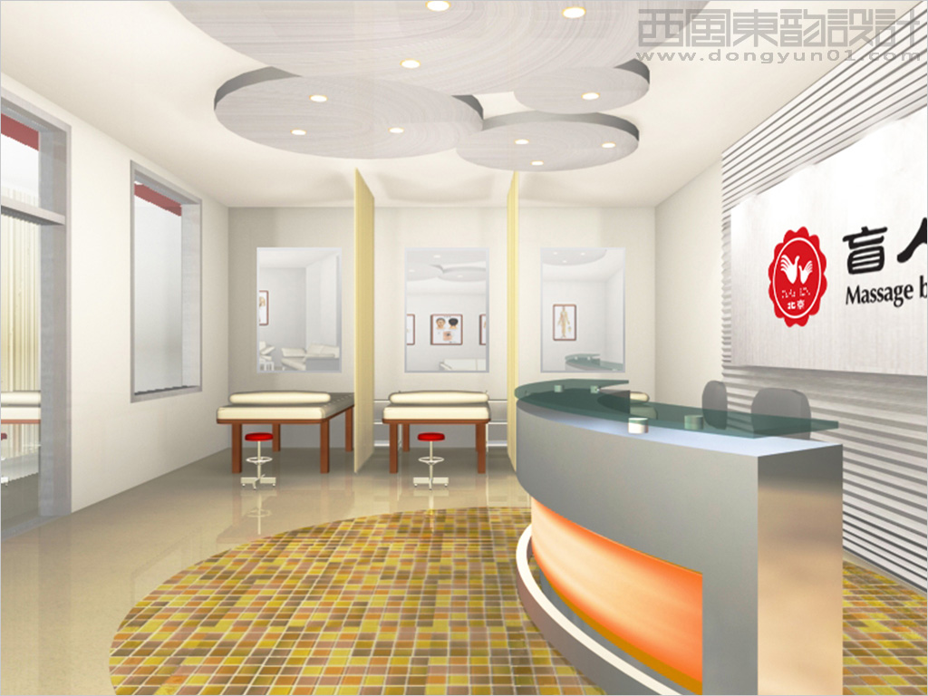 北京盲人保健按摩連鎖品牌vi設計之店面室內(nèi)設計