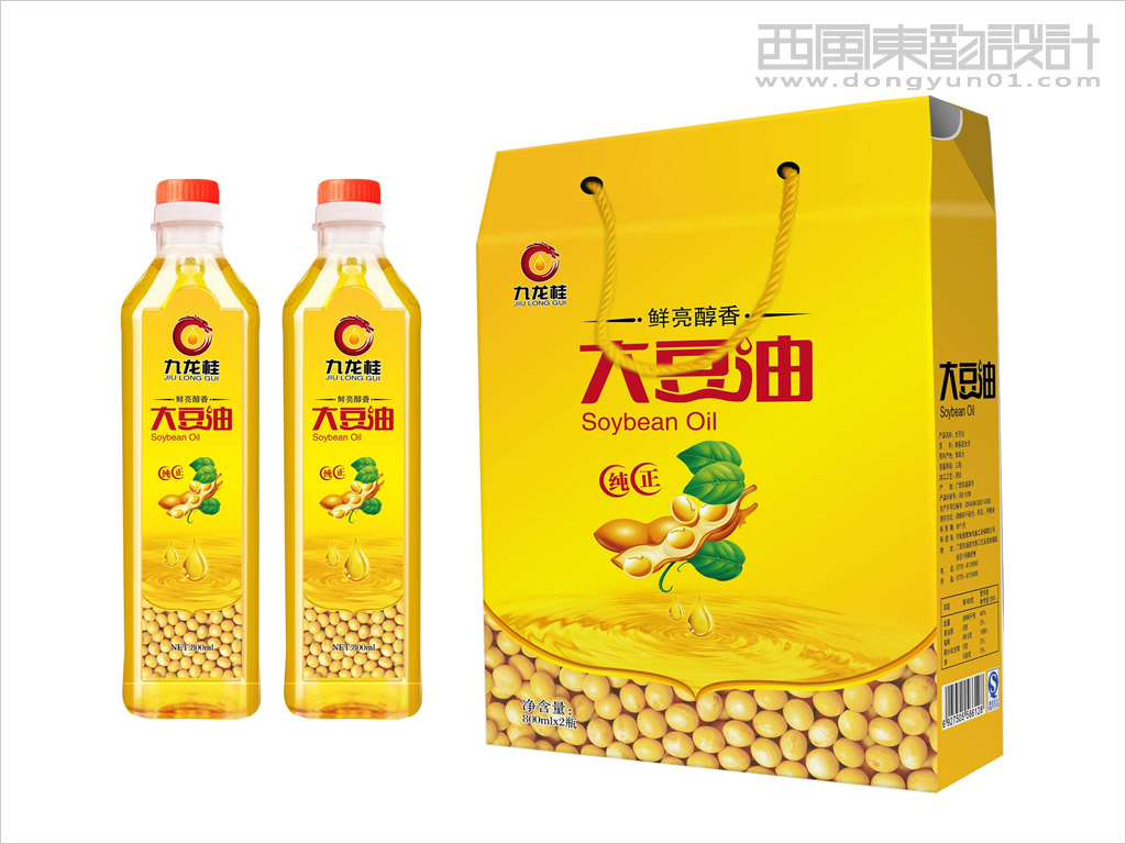 澳加糧油工業(yè)有限公司大豆油禮盒包裝設(shè)計、大豆油瓶簽設(shè)計