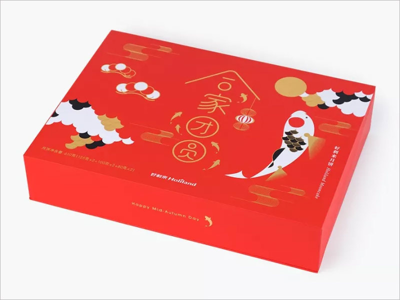 好利來(lái)月餅禮盒包裝設(shè)計(jì)，合家團(tuán)圓，連年有余