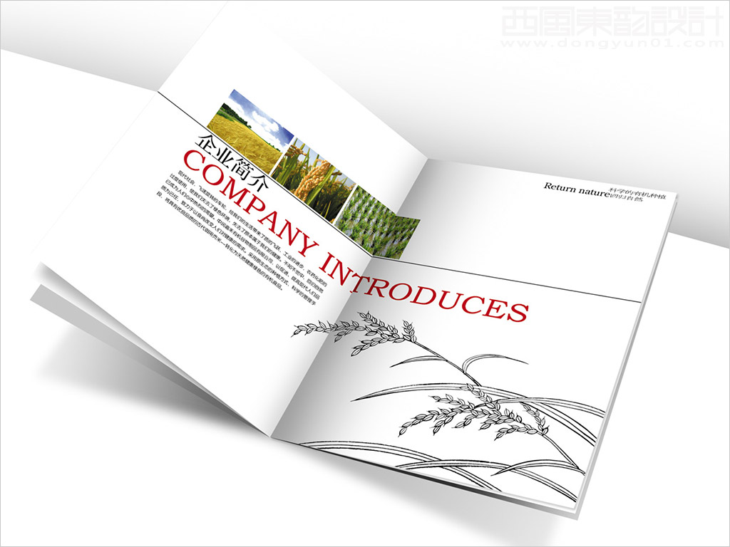 中潤嘉禾有機(jī)谷物制品（北京）有限公司宣傳畫冊設(shè)計之企業(yè)簡介內(nèi)頁設(shè)計
