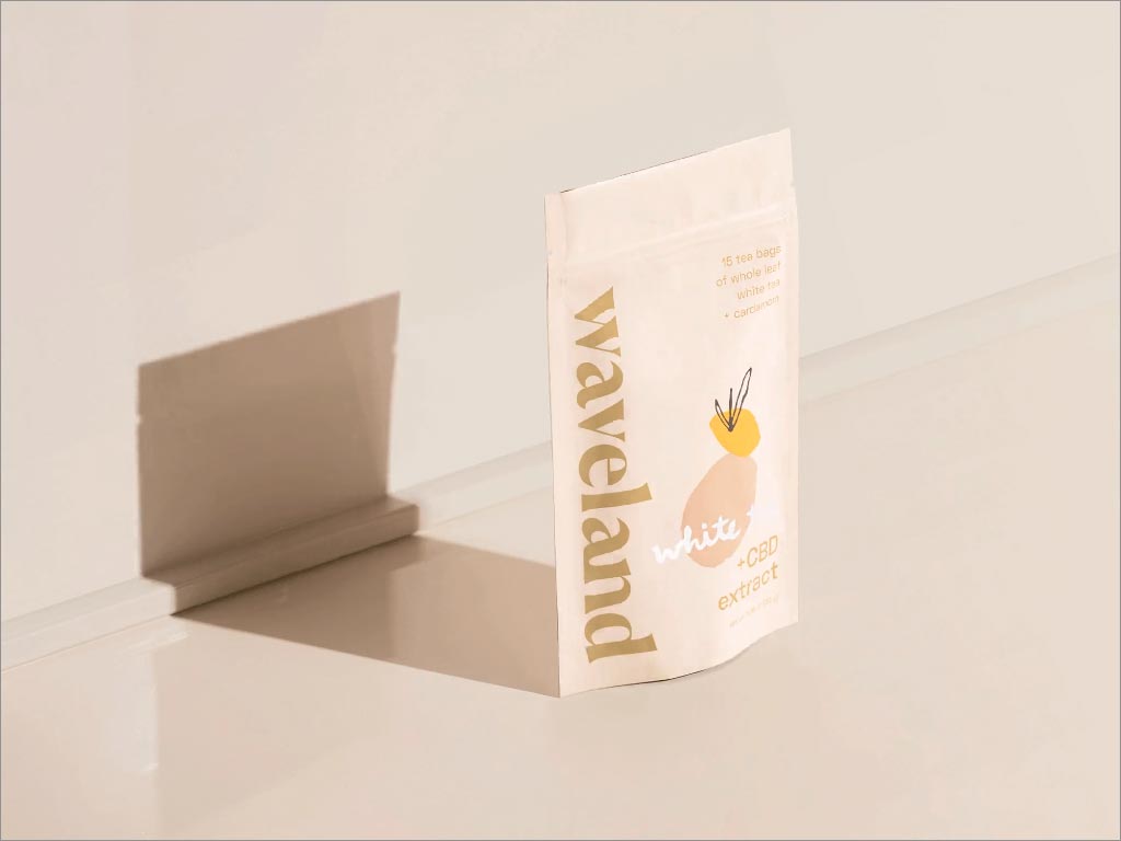 美國Waveland功能性茶飲料包裝設(shè)計(jì)之白茶