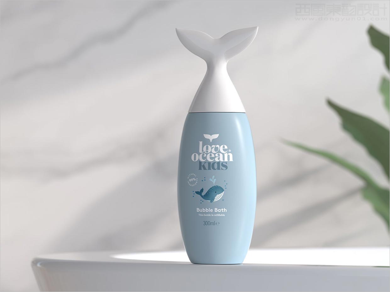 獨特的Love Ocean兒童沐浴護(hù)膚日化用品包裝設(shè)計