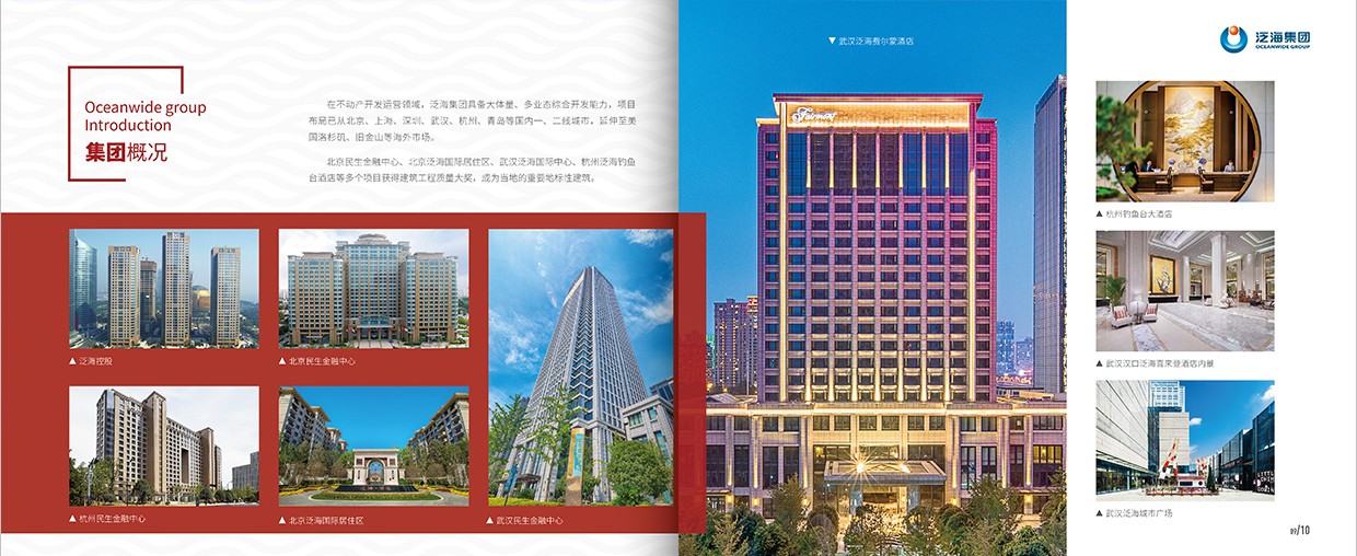 中國泛海控股集團(tuán)35周年畫冊設(shè)計之集團(tuán)概況頁面設(shè)計